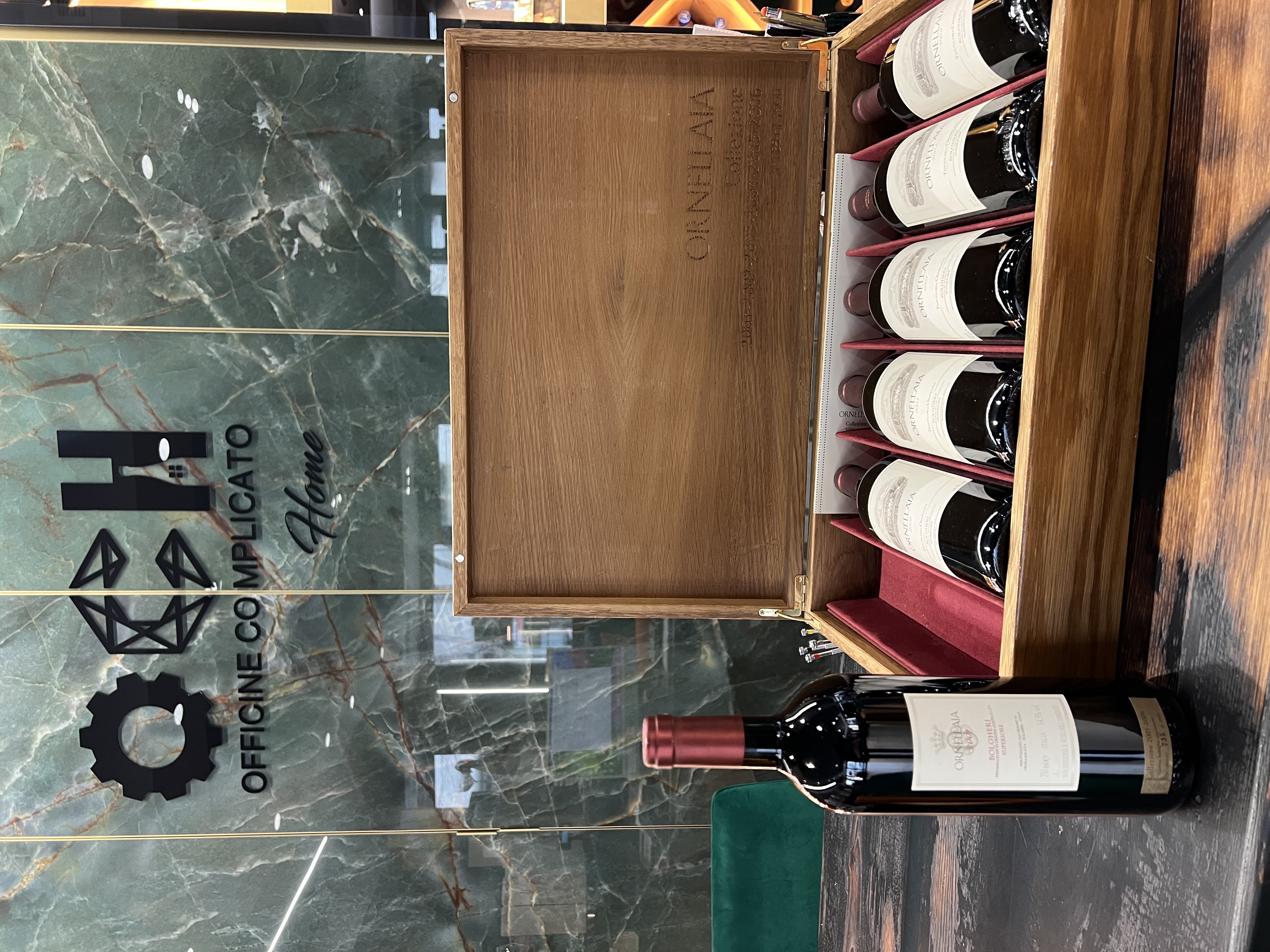 "CASSA RARA" VERTICALE ORNELLAIA DAL 2001 AL 2006 N.735 DI 1000 (6 BOTTIGLIE NUMERATE)