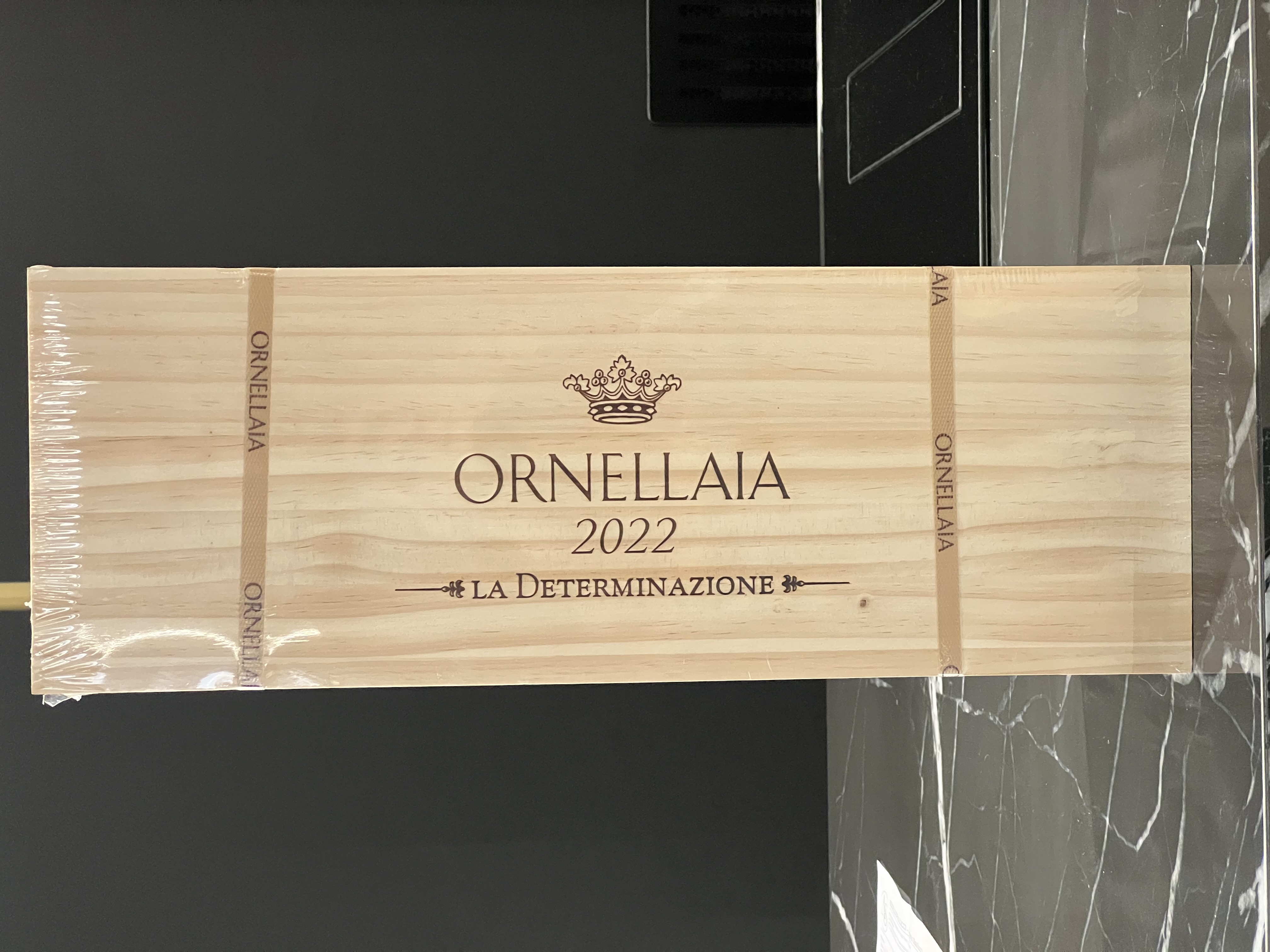 "BOTTIGLIA RARA" ORNELLAIA 2022 "LA DETERMINAZIONE" MATHUSALEM 6L CASSA LEGNO