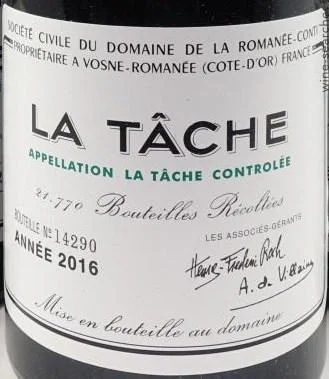 "BOTTIGLIA RARA" LA TACHE GRAND CRU MONOPOLE 2016 DOMAINE DE LA ROMANEE CONTI