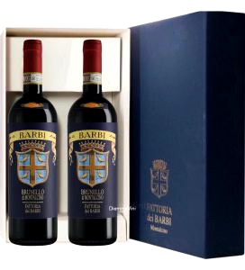 BRUNELLO DI MONTALCINO FATTORIA BARBI COMBO 2017/2018 CON CONFEZIONE