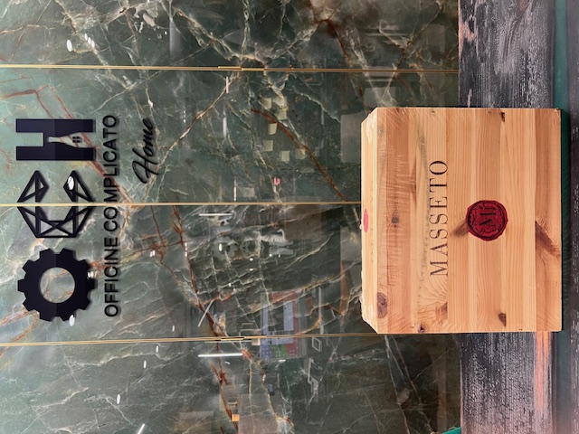 "CASSA RARA" MASSETO 2009 CASSA LEGNO 3 BOTTIGLIE